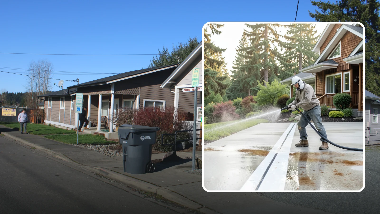 Concrete Stain Removal in South Prairie, Pierce County, WA - Target and lift oil, rust, and tannin stains from concrete using surface-specific treatments rather than blunt pressure alone.