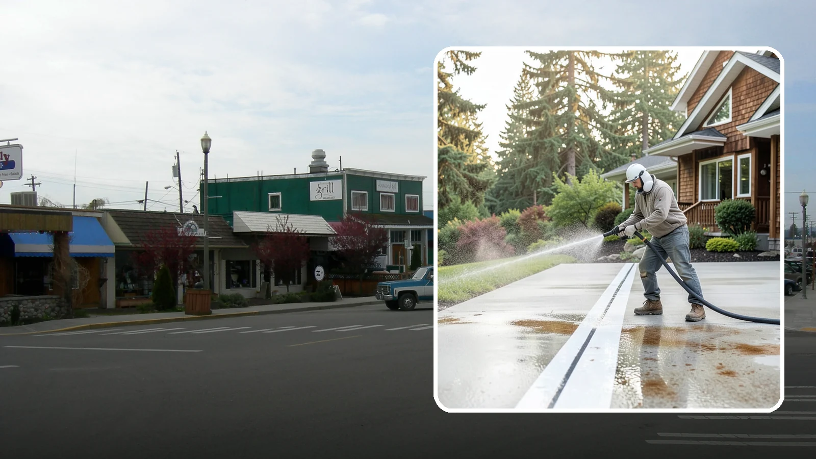 Concrete Stain Removal in Stanwood, Snohomish County, WA - Target and lift oil, rust, and tannin stains from concrete using surface-specific treatments rather than blunt pressure alone.