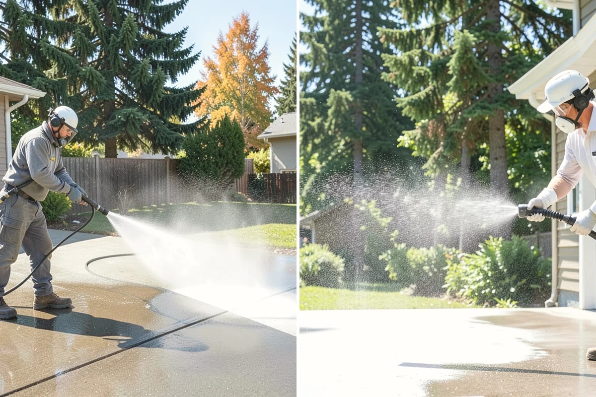 Concrete Stain Removal in Steilacoom, Pierce County, WA - Inspect and classify each stain by origin and depth