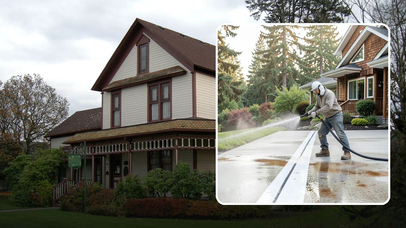 Concrete Stain Removal in Sumner, Pierce County, WA - Target and lift oil, rust, and tannin stains from concrete using surface-specific treatments rather than blunt pressure alone.