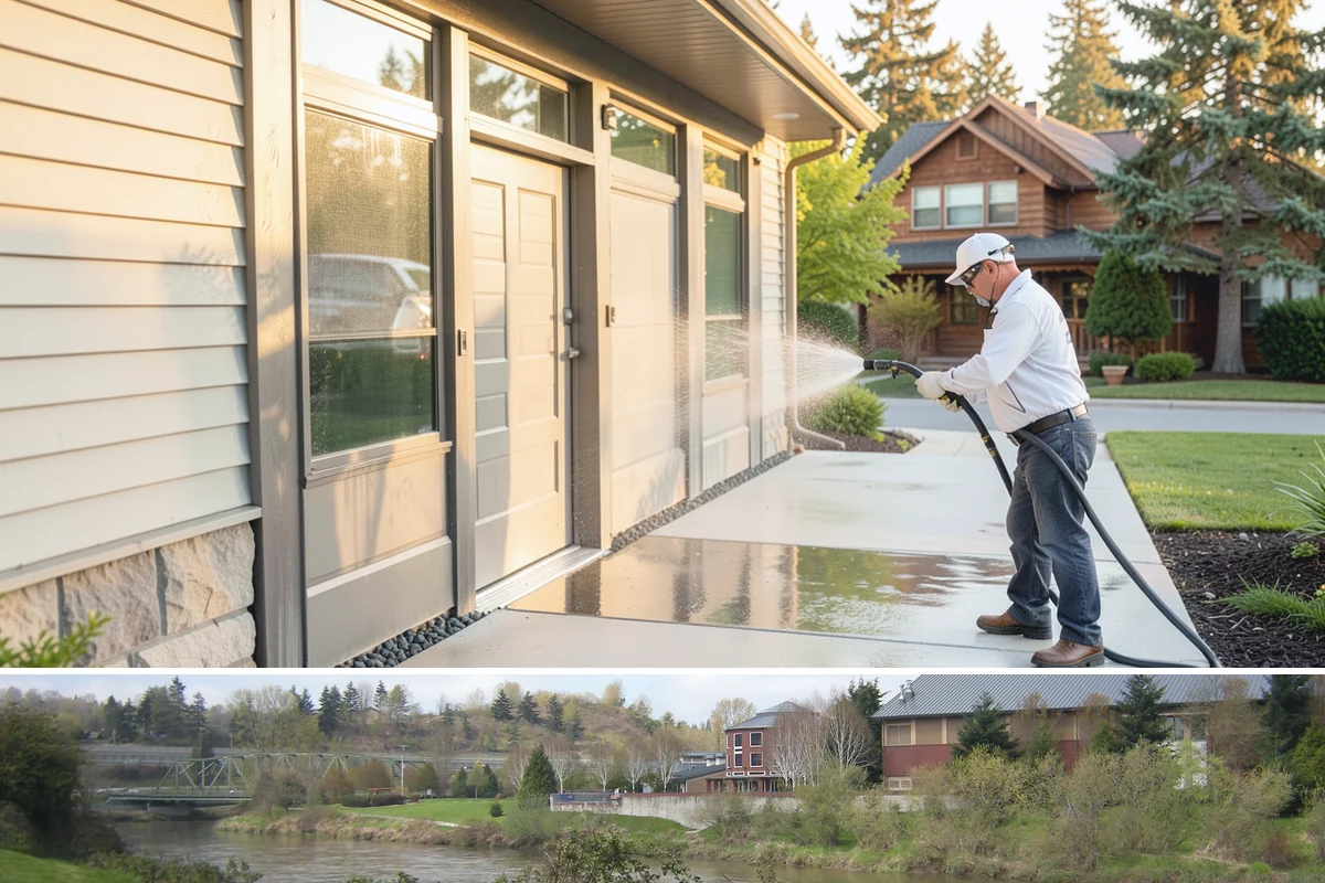 Concrete Stain Removal in Tukwila, King County, WA - Warmer, drier days speed the chemical reactions used on stains, so scheduling between May and September delivers the strongest...