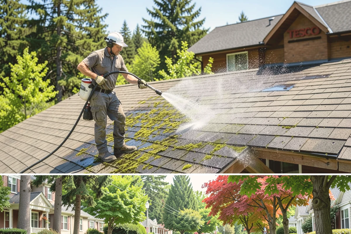 Concrete Surface Cleaning in Beaux Arts Village, King County, WA - Clean concrete surfaces in spring or summer once the weather dries out, clearing the film that builds through the wet season.