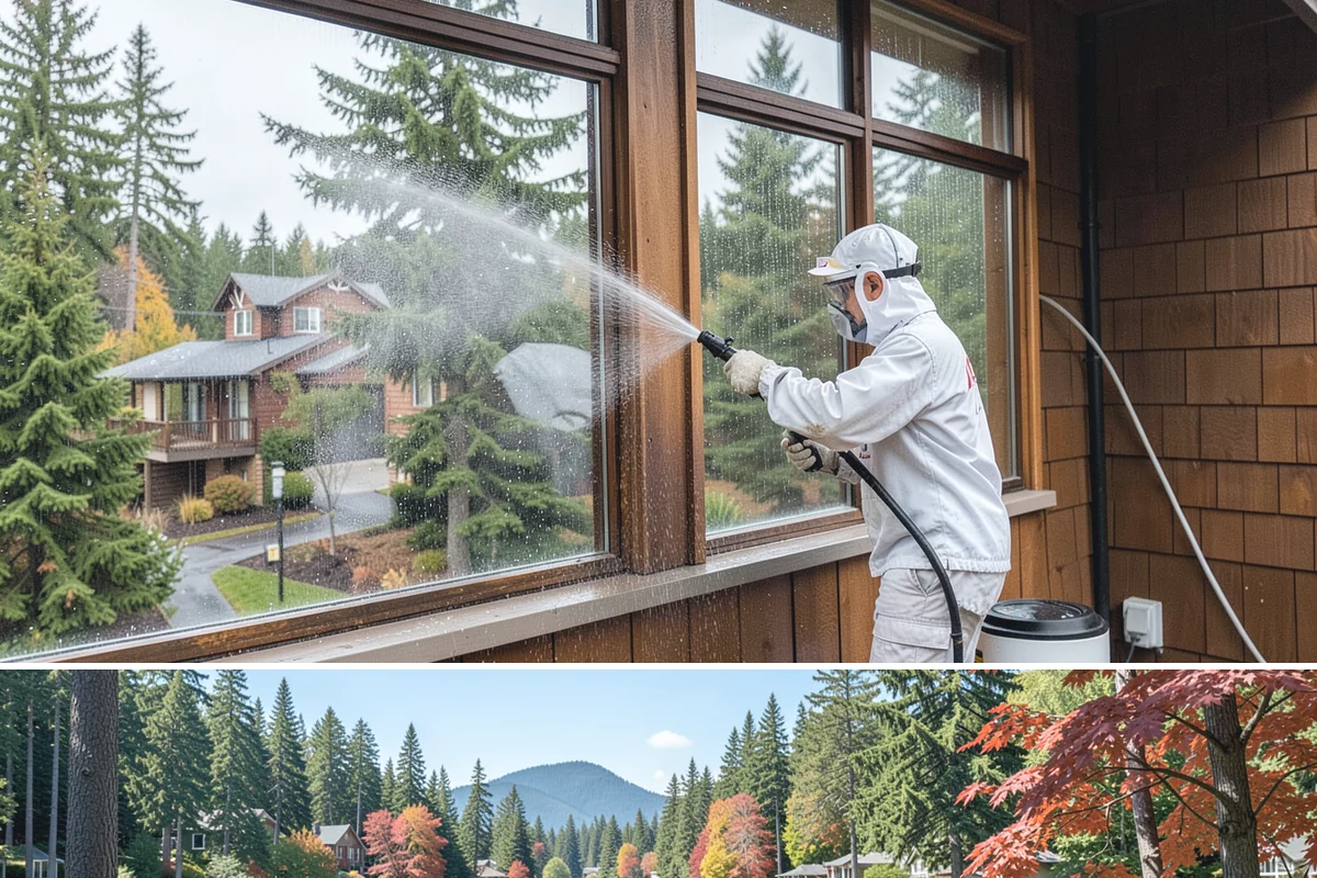 Concrete Surface Cleaning in Covington, King County, WA - Clean concrete surfaces in spring or summer once the weather dries out, clearing the film that builds through the wet season.