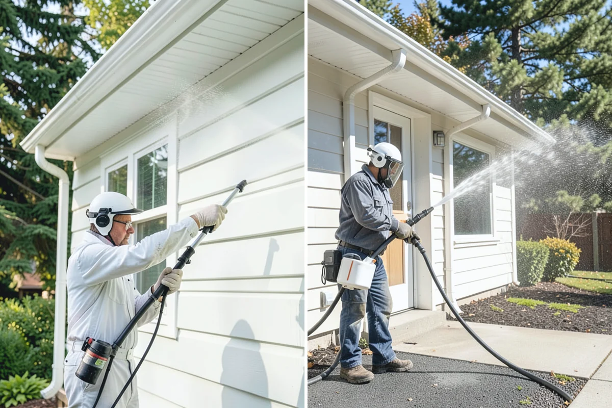 Concrete Surface Cleaning in Gold Bar, Snohomish County, WA - Clear debris and pre-treat organic growth