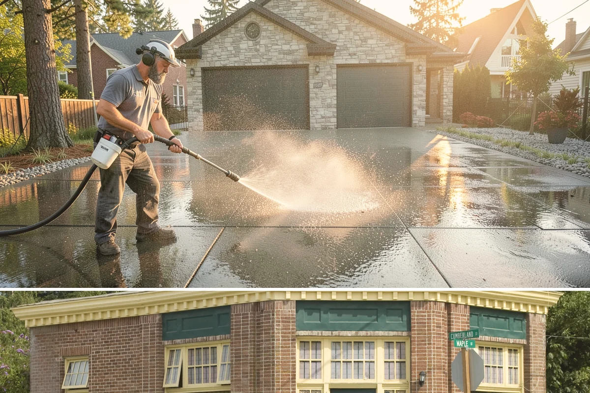 Concrete Surface Cleaning in Hamilton, Skagit County, WA - Clean concrete surfaces in spring or summer once the weather dries out, clearing the film that builds through the wet season.
