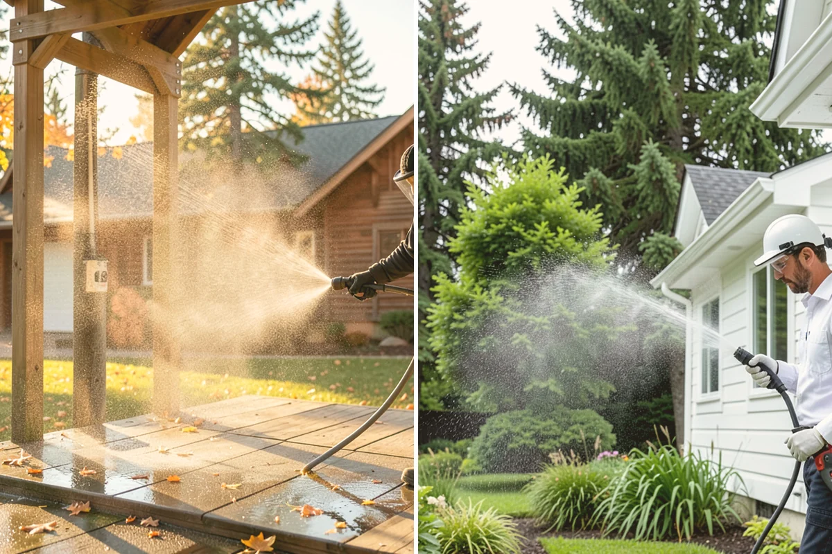Concrete Surface Cleaning in Index, Snohomish County, WA - Clear debris and pre-treat organic growth