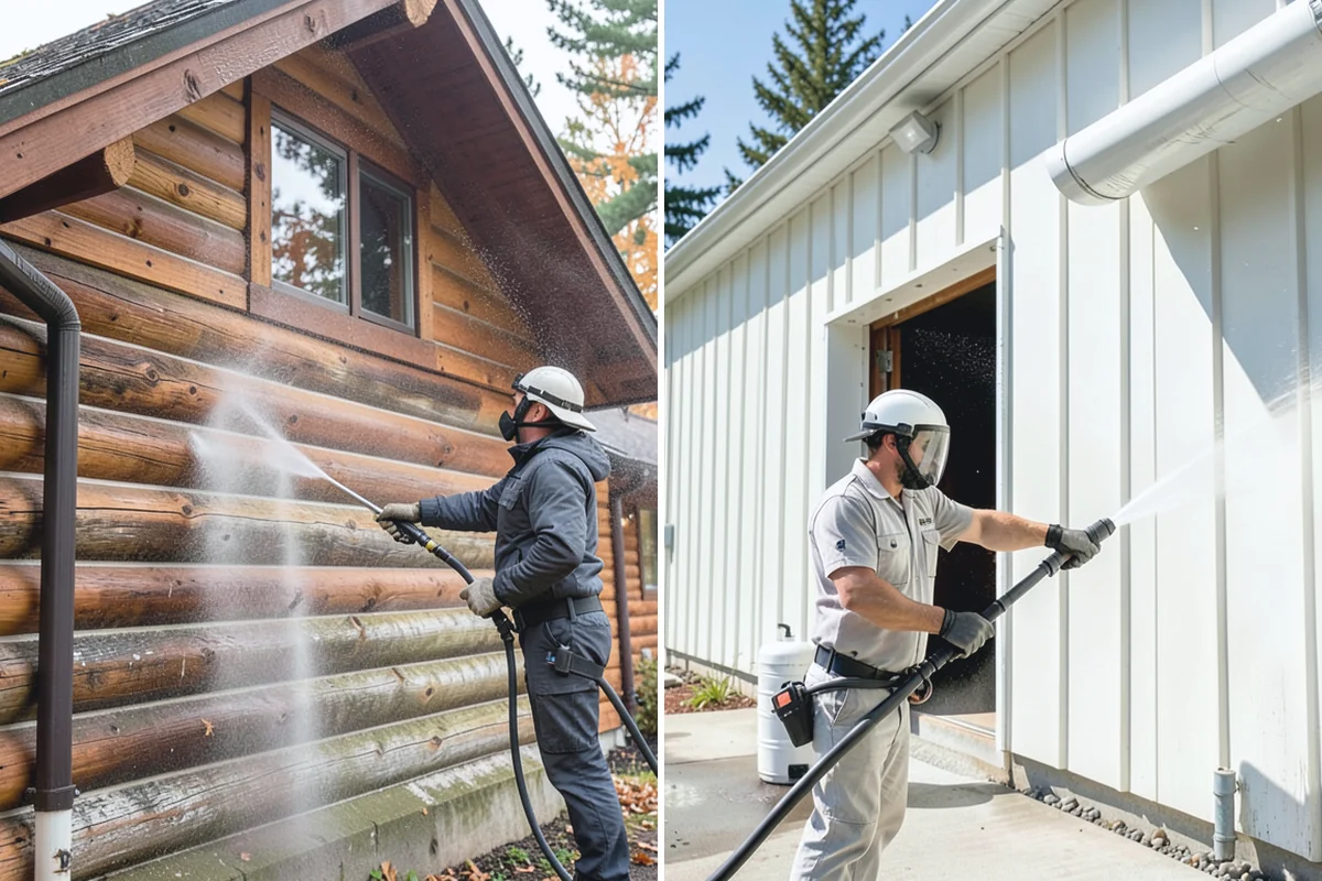 Concrete Surface Cleaning in Marysville, Snohomish County, WA - Clear debris and pre-treat organic growth