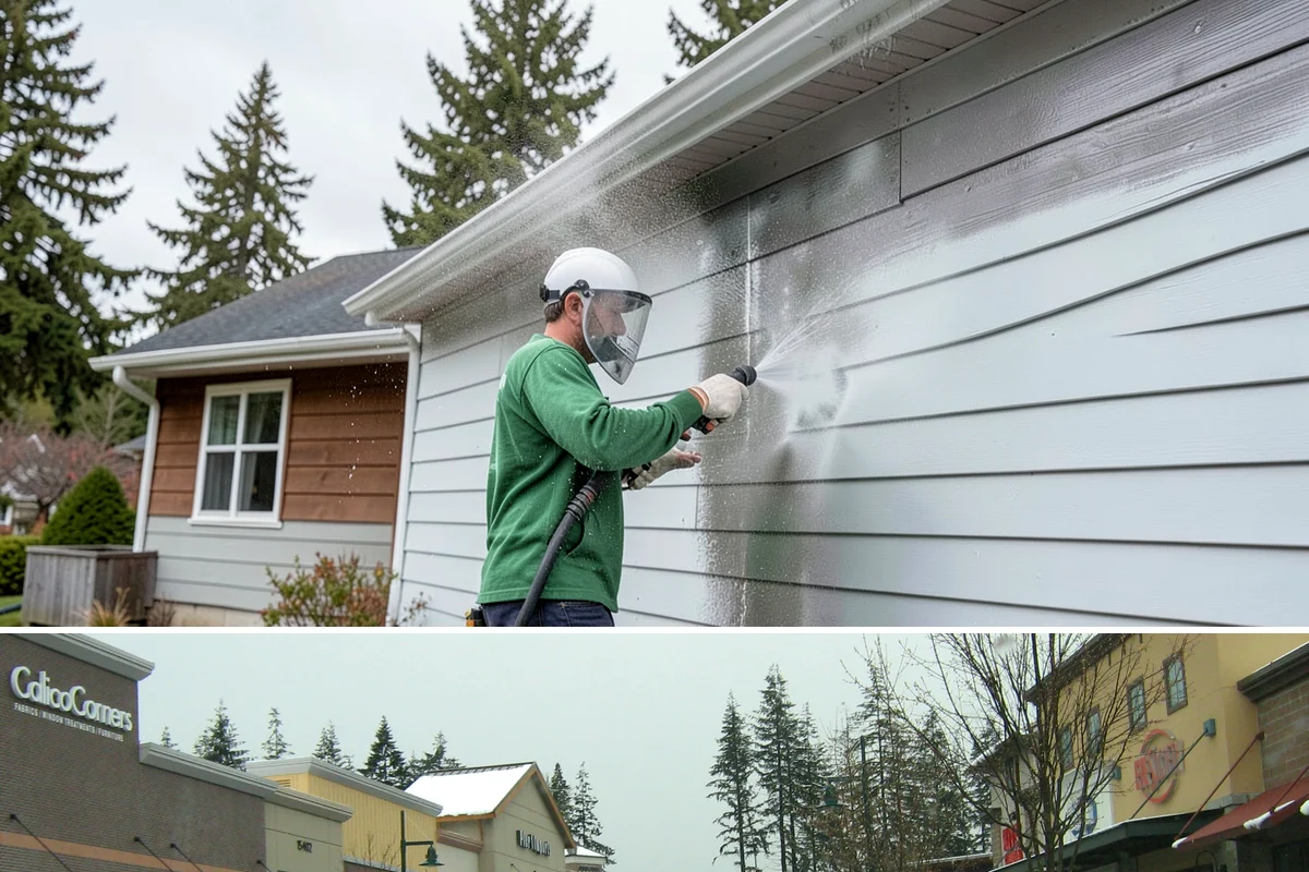 Concrete Surface Cleaning in Mill Creek, Snohomish County, WA - Clean concrete surfaces in spring or summer once the weather dries out, clearing the film that builds through the wet season.