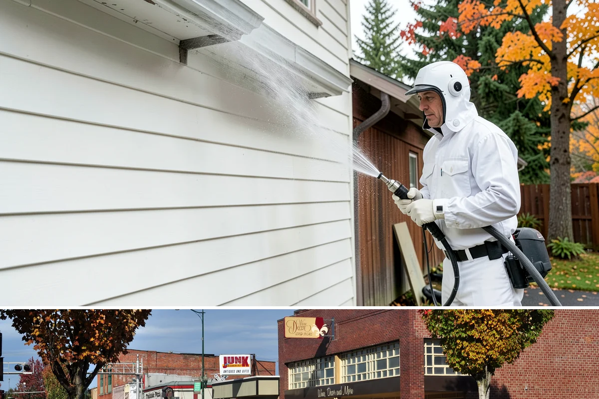 Concrete Surface Cleaning in Puyallup, Pierce County, WA - Clean concrete surfaces in spring or summer once the weather dries out, clearing the film that builds through the wet season.