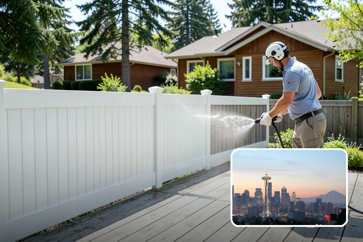 Concrete Surface Cleaning in Seattle, King County, WA - Removes green film, dirt, and organic staining