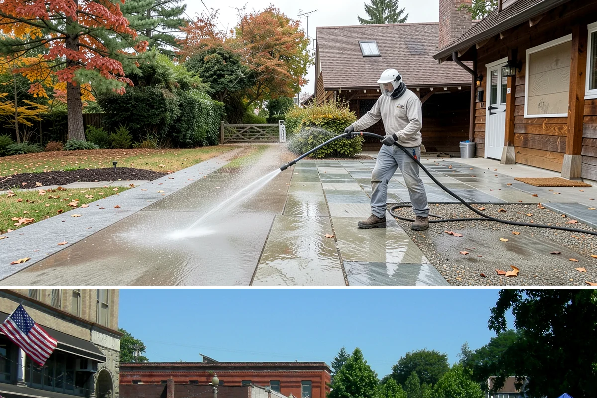 Concrete Surface Cleaning in Snohomish, Snohomish County, WA - Clean concrete surfaces in spring or summer once the weather dries out, clearing the film that builds through the wet season.