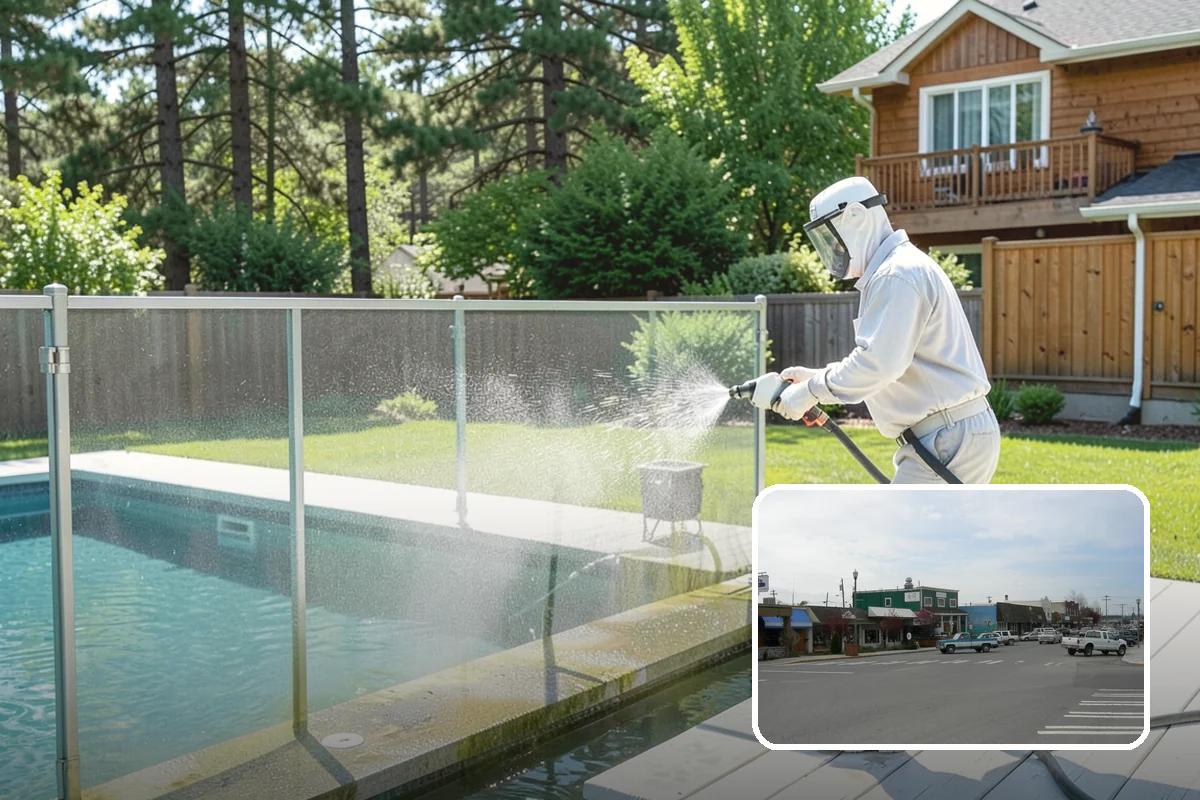 Concrete Surface Cleaning in Stanwood, Snohomish County, WA - Removes green film, dirt, and organic staining