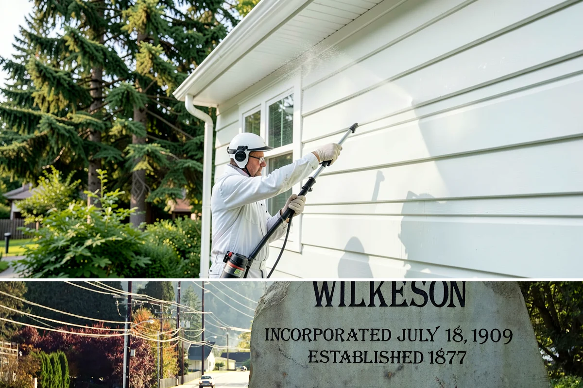 Concrete Surface Cleaning in Wilkeson, Pierce County, WA - Clean concrete surfaces in spring or summer once the weather dries out, clearing the film that builds through the wet season.