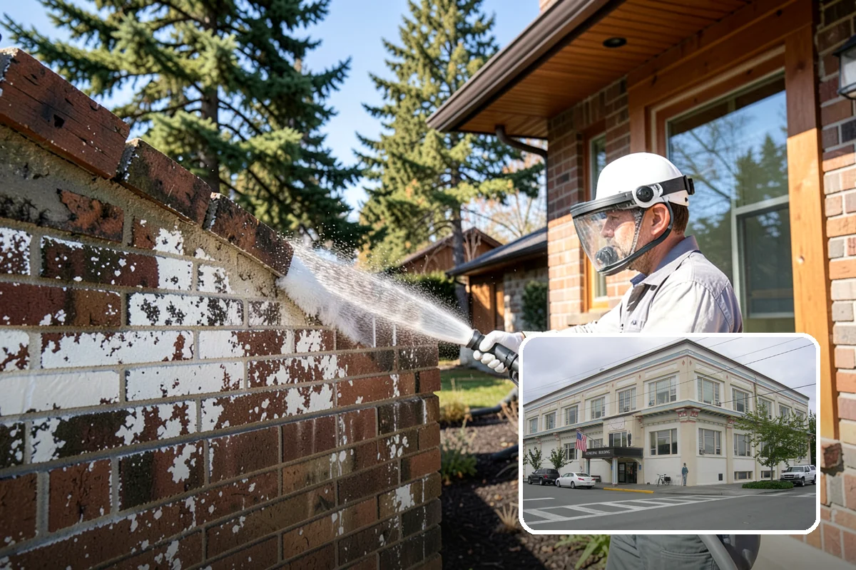 Concrete Walkway Cleaning in Anacortes, Skagit County, WA - Lifts embedded grime from porous concrete