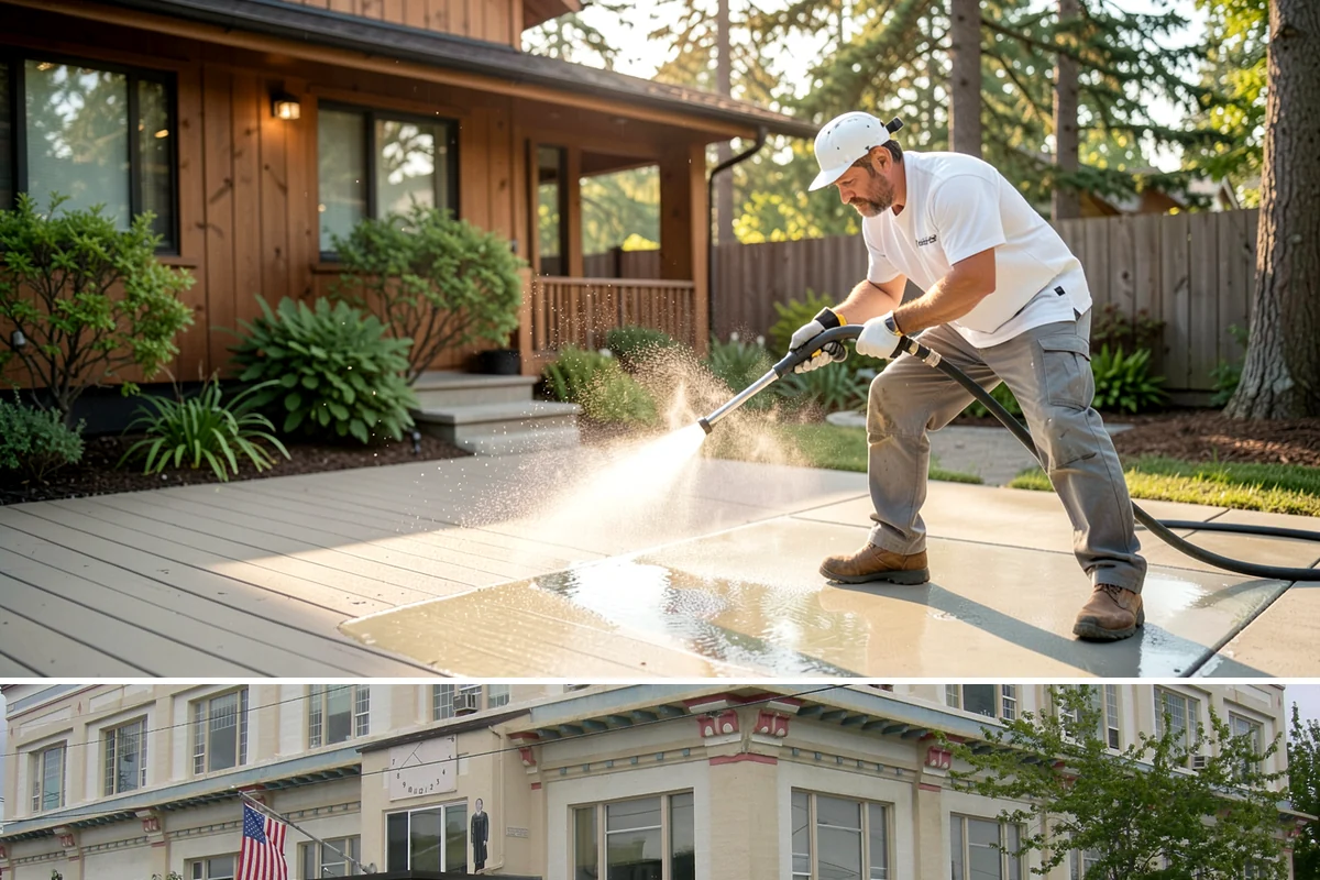 Concrete Walkway Cleaning in Anacortes, Skagit County, WA - Plan concrete walkway cleaning for a drier window from May to September so the slab can cure between rains.