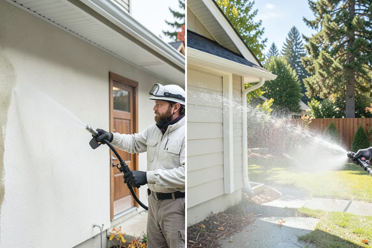 Concrete Walkway Cleaning in Auburn, King County, WA - Clear debris and protect adjacent planting beds