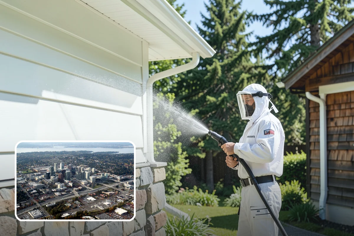 Concrete Walkway Cleaning in Bellevue, King County, WA - Lifts embedded grime from porous concrete
