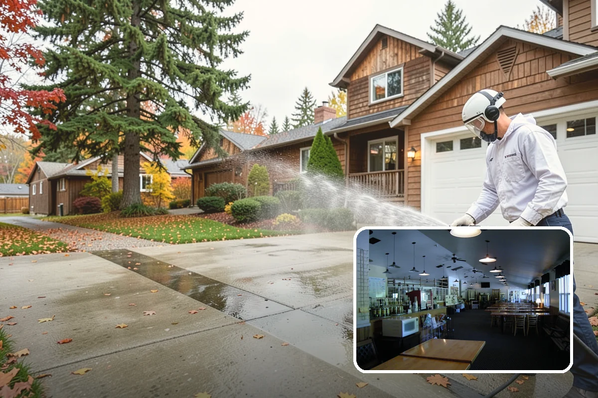 Concrete Walkway Cleaning in Black Diamond, King County, WA - Lifts embedded grime from porous concrete
