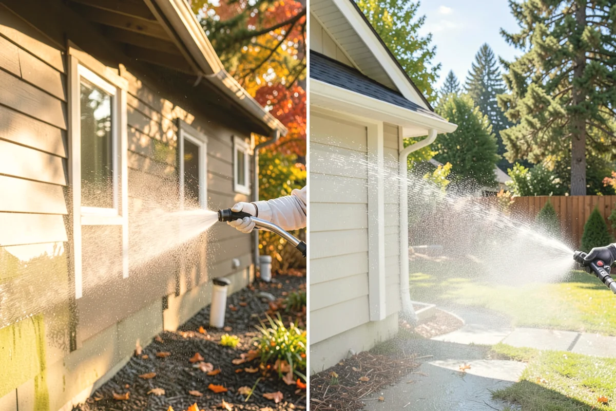 Concrete Walkway Cleaning in Burlington, Skagit County, WA - Clear debris and protect adjacent planting beds