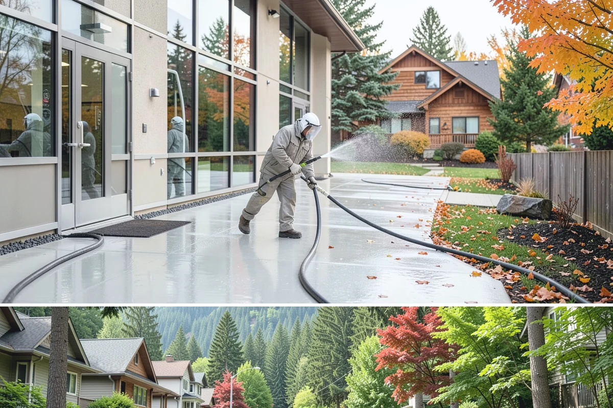 Concrete Walkway Cleaning in Darrington, Snohomish County, WA - Plan concrete walkway cleaning for a drier window from May to September so the slab can cure between rains.