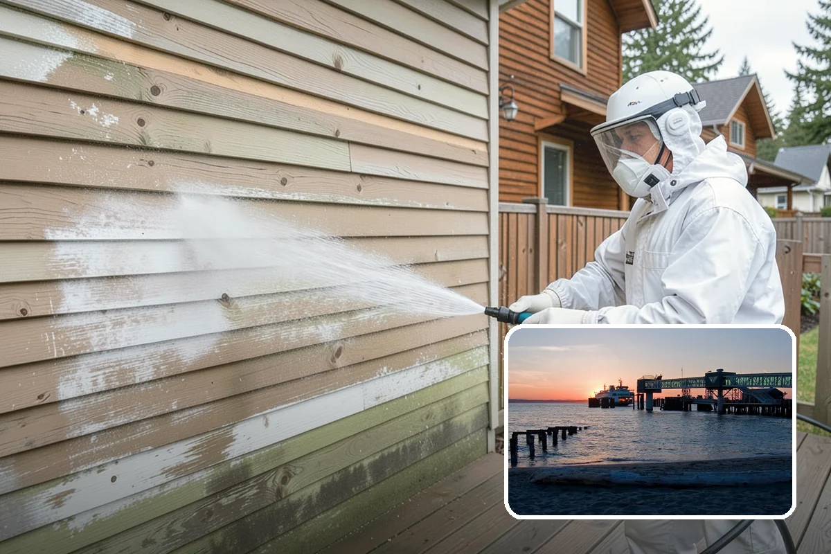 Concrete Walkway Cleaning in Edmonds, Snohomish County, WA - Lifts embedded grime from porous concrete