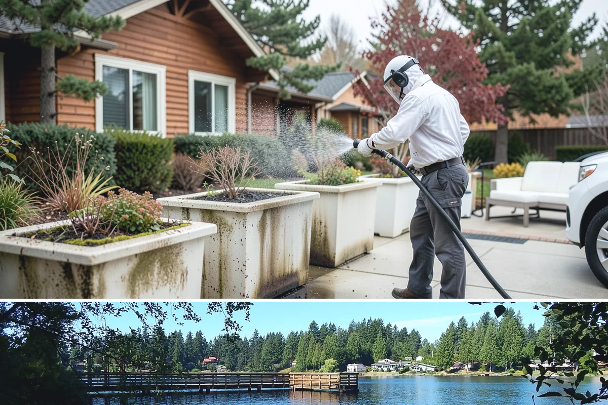 Concrete Walkway Cleaning in Federal Way, King County, WA - Plan concrete walkway cleaning for a drier window from May to September so the slab can cure between rains.