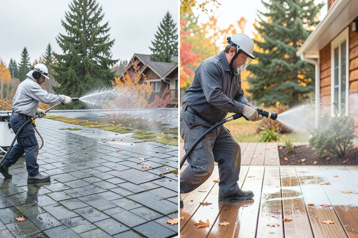 Concrete Walkway Cleaning in Gold Bar, Snohomish County, WA - Clear debris and protect adjacent planting beds