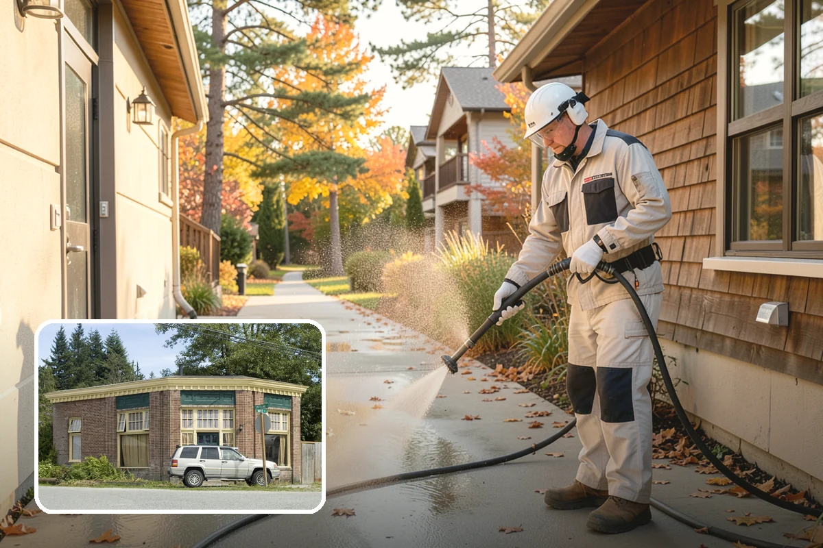 Concrete Walkway Cleaning in Hamilton, Skagit County, WA - Lifts embedded grime from porous concrete