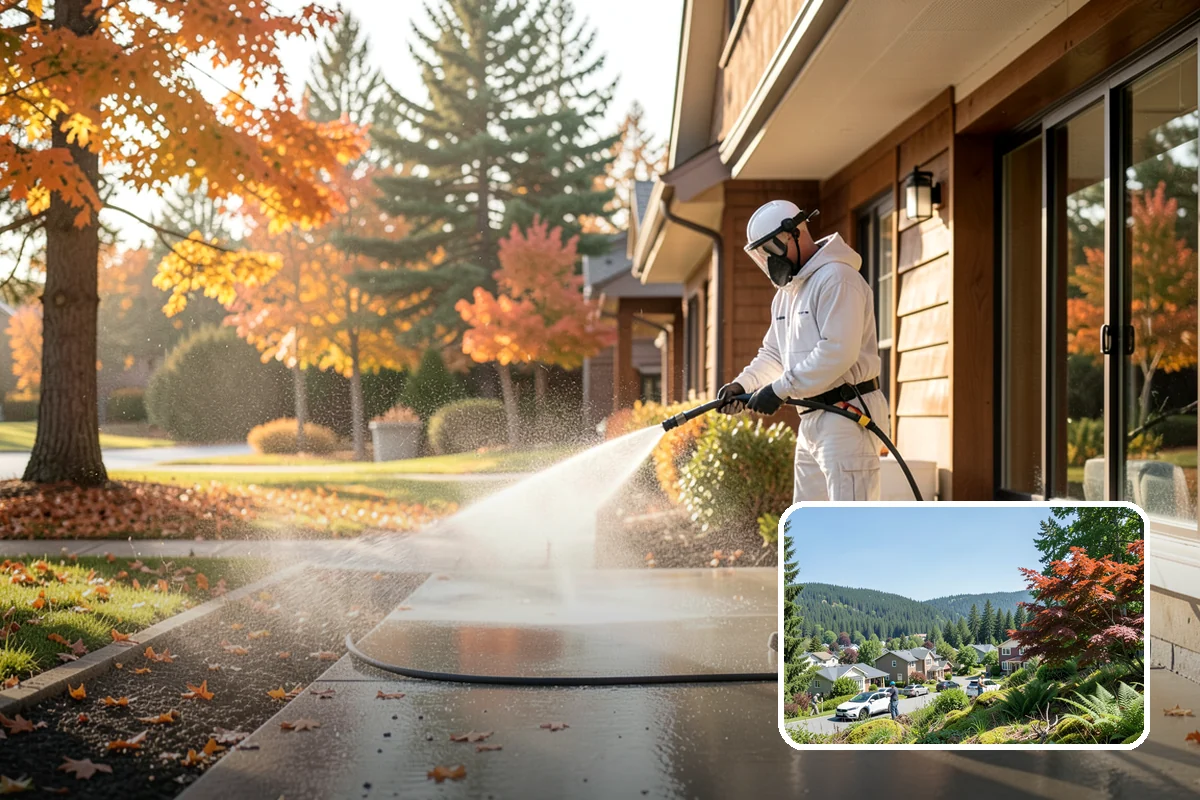 Concrete Walkway Cleaning in Index, Snohomish County, WA - Lifts embedded grime from porous concrete
