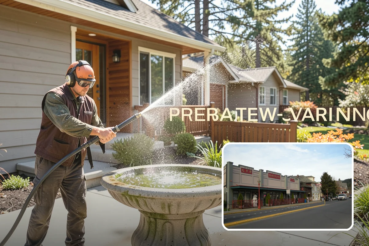 Concrete Walkway Cleaning in Issaquah, King County, WA - Lifts embedded grime from porous concrete
