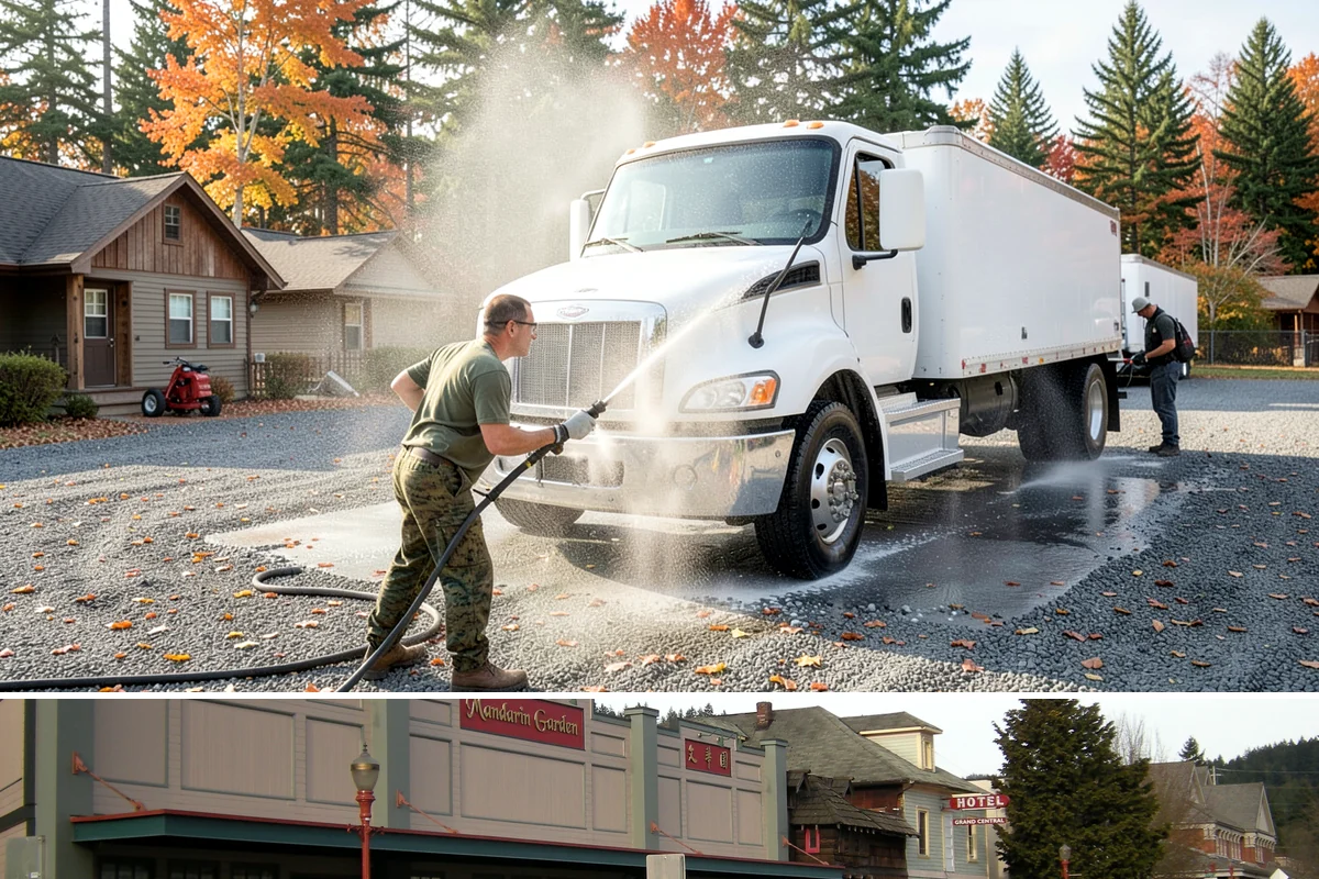 Concrete Walkway Cleaning in Issaquah, King County, WA - Plan concrete walkway cleaning for a drier window from May to September so the slab can cure between rains.