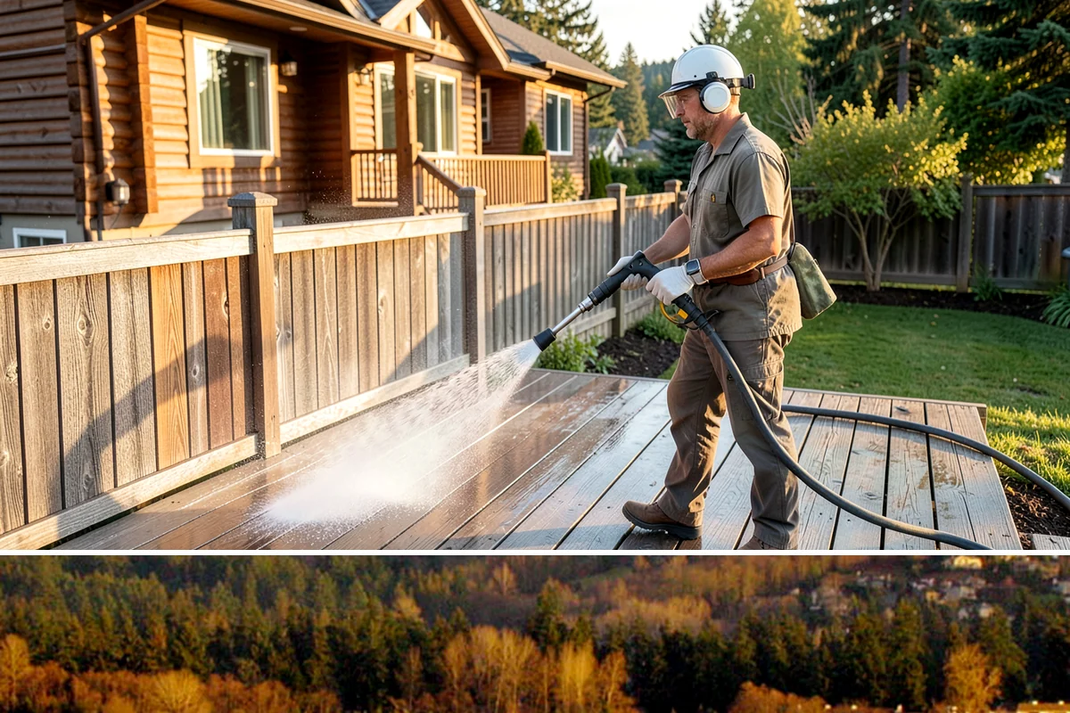Concrete Walkway Cleaning in Kenmore, King County, WA - Plan concrete walkway cleaning for a drier window from May to September so the slab can cure between rains.