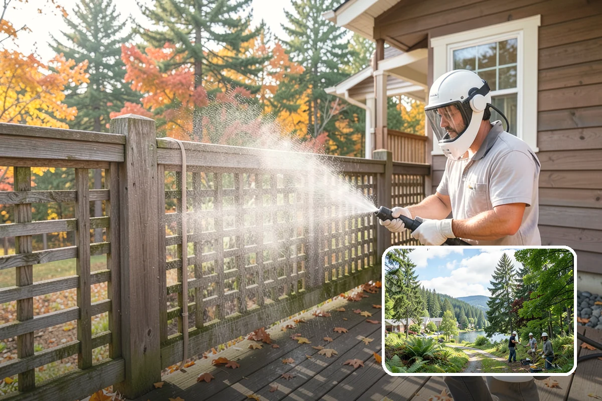 Concrete Walkway Cleaning in Lake Forest Park, King County, WA - Lifts embedded grime from porous concrete