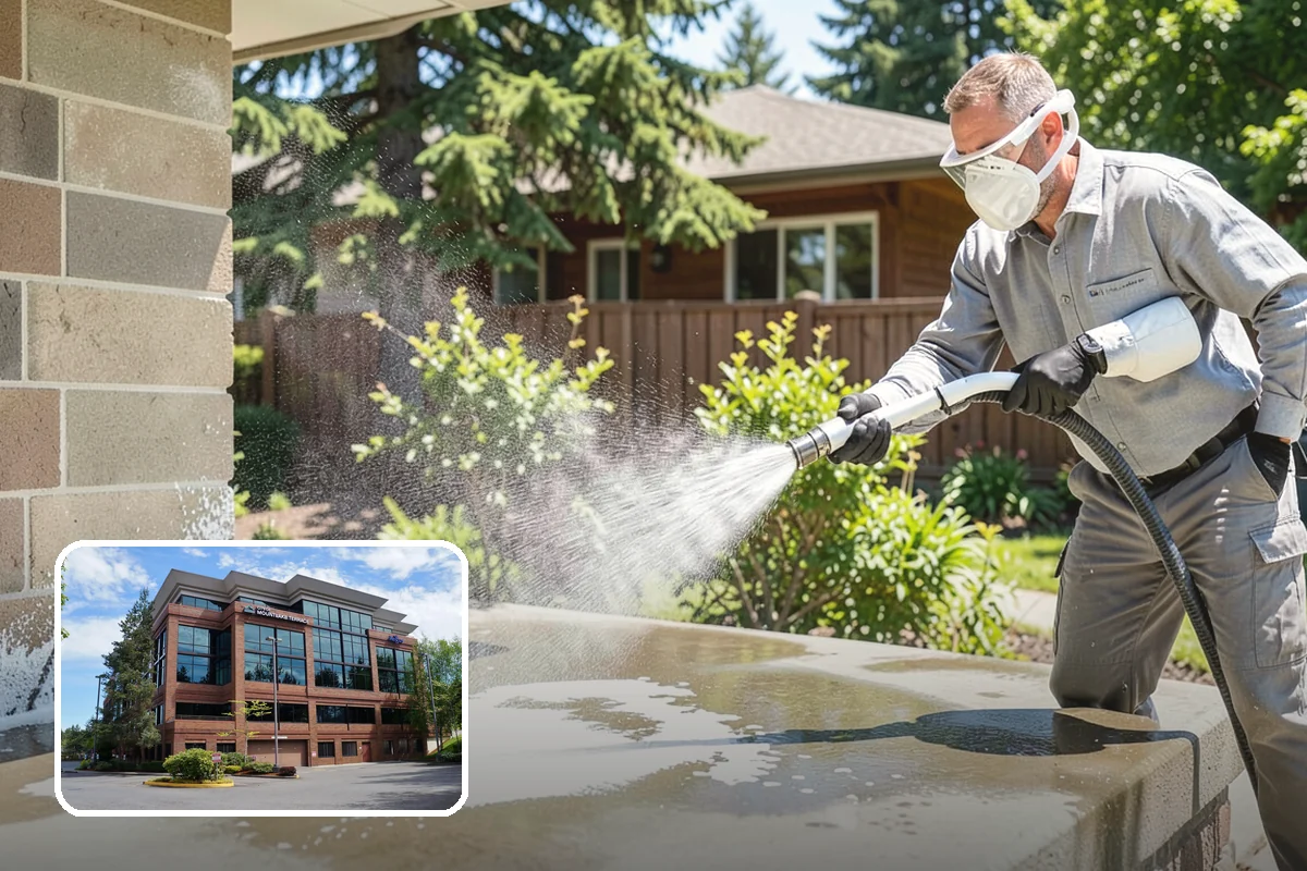 Concrete Walkway Cleaning in Mountlake Terrace, Snohomish County, WA - Lifts embedded grime from porous concrete