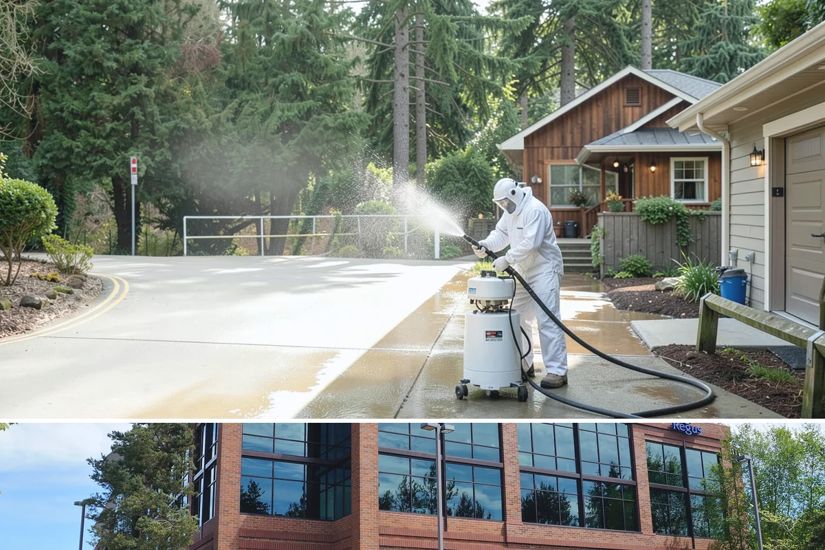 Concrete Walkway Cleaning in Mountlake Terrace, Snohomish County, WA - Plan concrete walkway cleaning for a drier window from May to September so the slab can cure between rains.