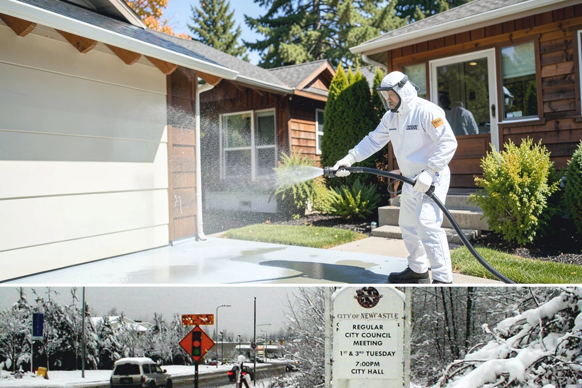 Concrete Walkway Cleaning in Newcastle, King County, WA - Plan concrete walkway cleaning for a drier window from May to September so the slab can cure between rains.