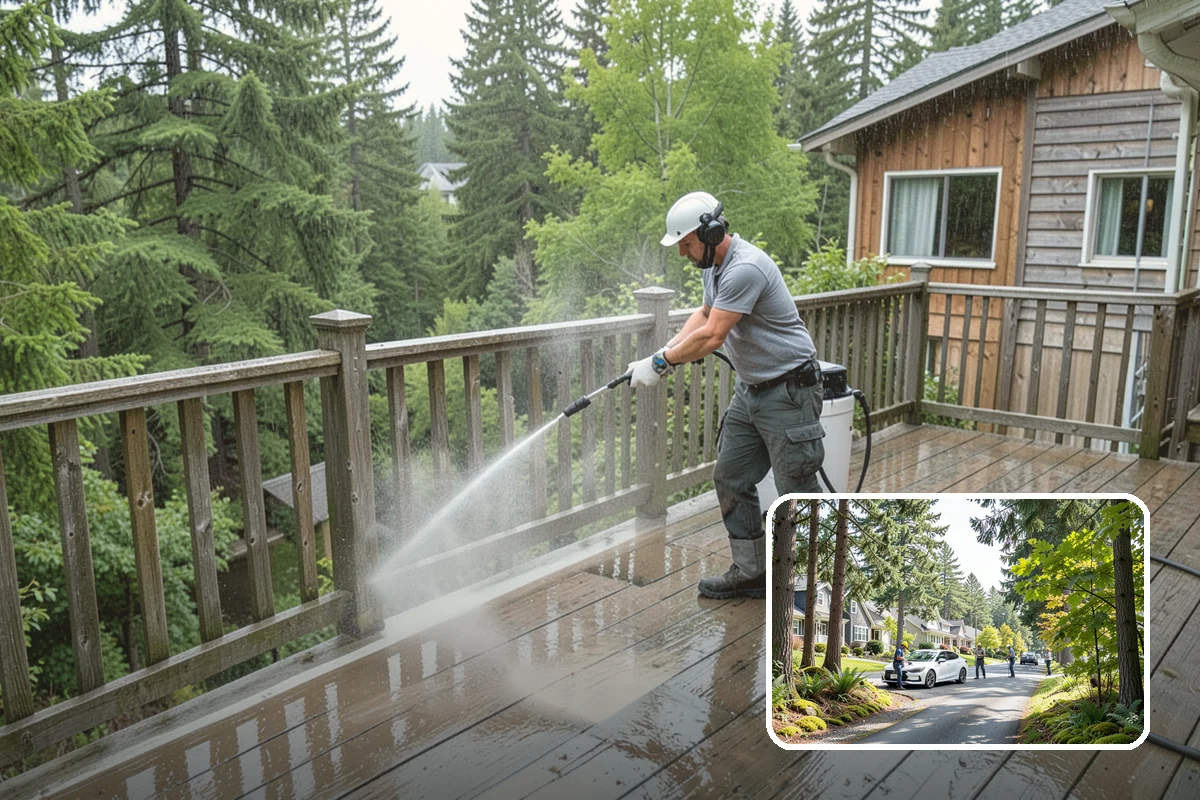 Concrete Walkway Cleaning in Normandy Park, King County, WA - Lifts embedded grime from porous concrete