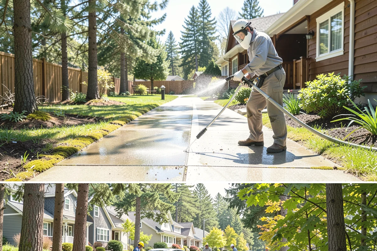 Concrete Walkway Cleaning in Normandy Park, King County, WA - Plan concrete walkway cleaning for a drier window from May to September so the slab can cure between rains.