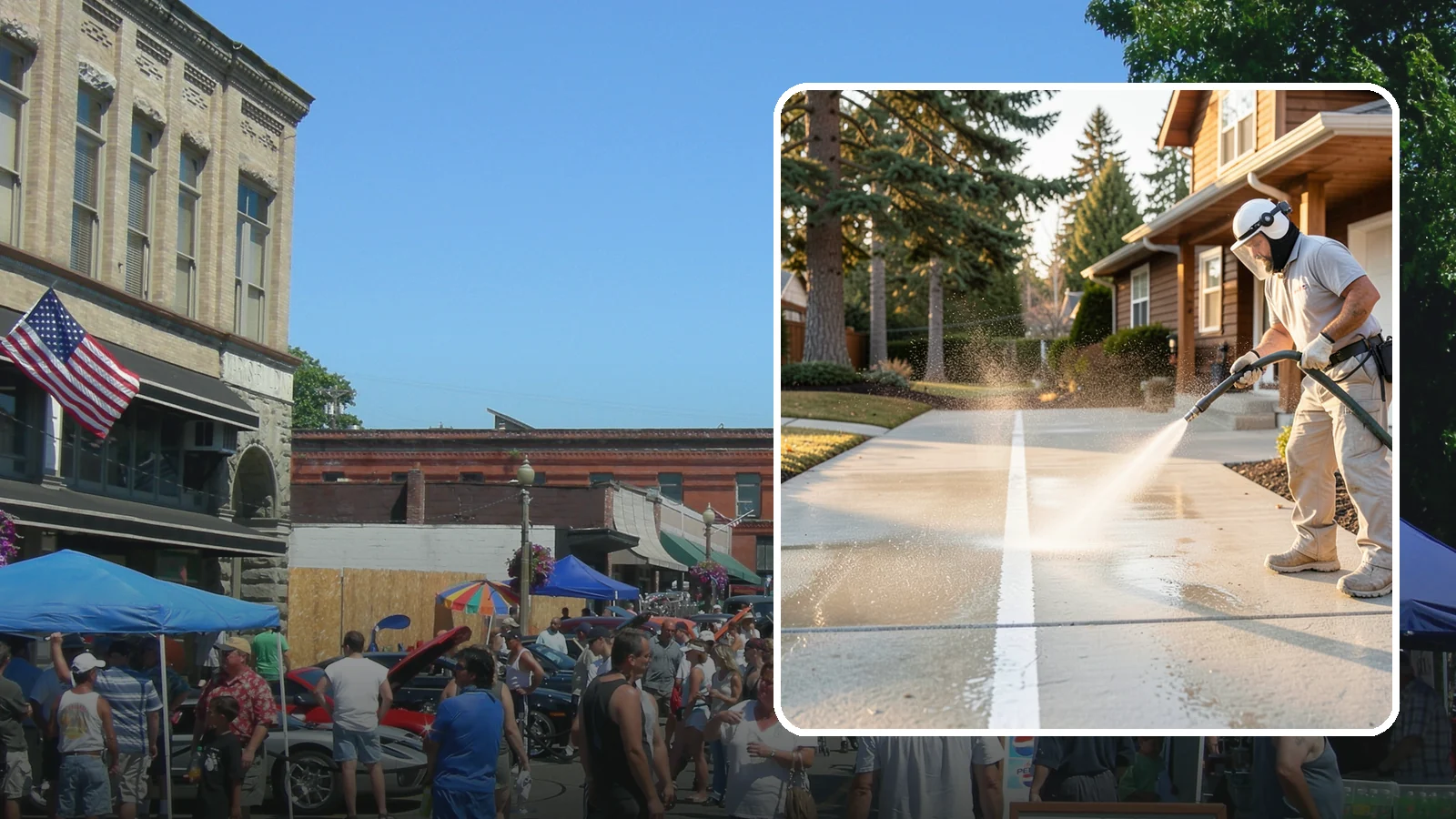 Concrete Walkway Cleaning in Snohomish, Snohomish County, WA - Deep-clean poured concrete walkways to lift years of Northwest grime, algae, and shaded discoloration.