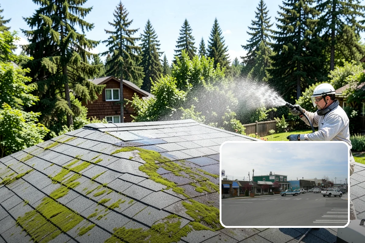 Concrete Walkway Cleaning in Stanwood, Snohomish County, WA - Lifts embedded grime from porous concrete