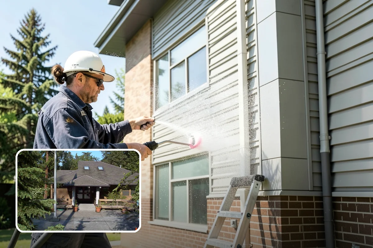 Concrete Walkway Cleaning in Yarrow Point, King County, WA - Lifts embedded grime from porous concrete