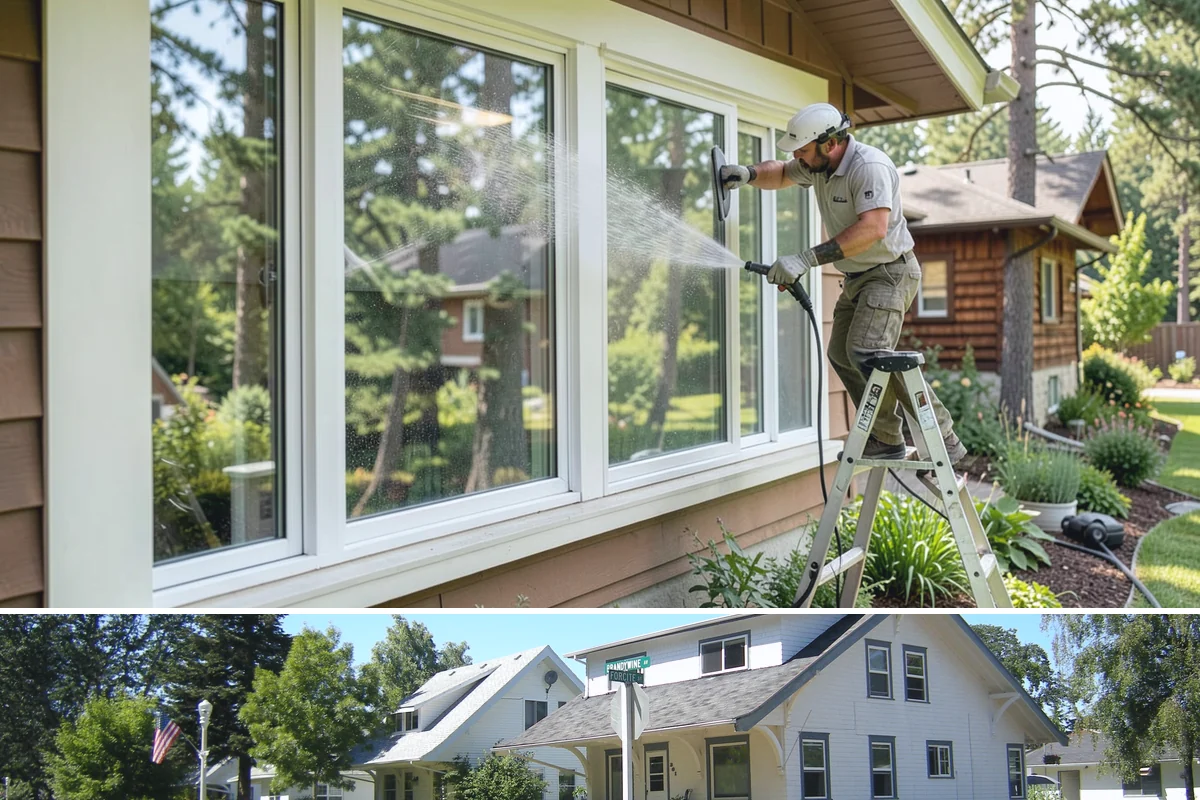 Concrete Wall Cleaning in DuPont, Pierce County, WA - Spring is a strong time to clear the algae that flourished through the wet winter, giving walls a clean start before summer.