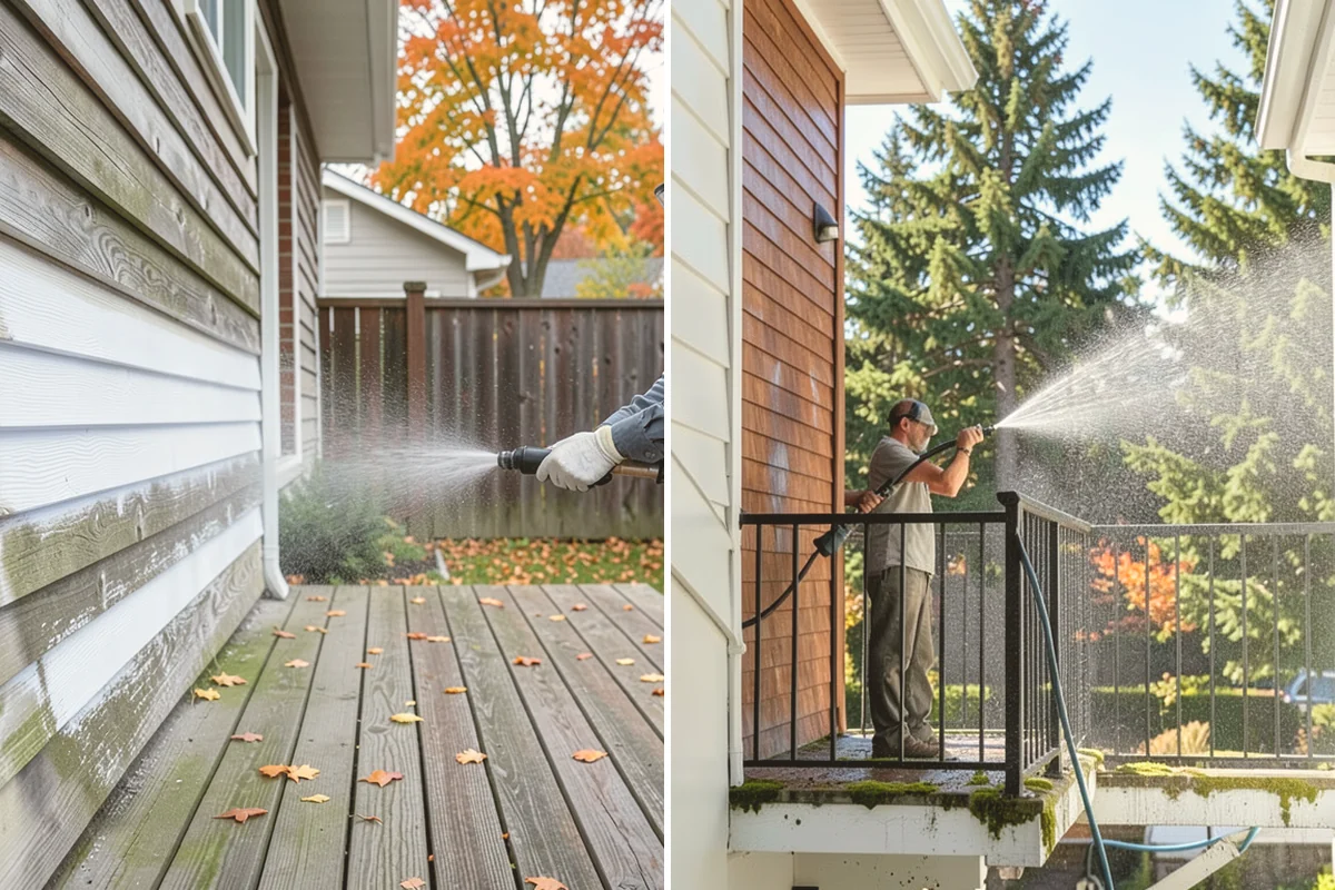 Concrete Wall Cleaning in Eatonville, Pierce County, WA - Protect adjacent plantings and cover nearby surfaces
