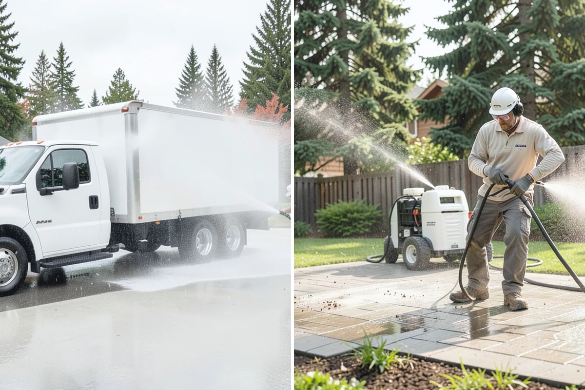 Concrete Wall Cleaning in Granite Falls, Snohomish County, WA - Protect adjacent plantings and cover nearby surfaces