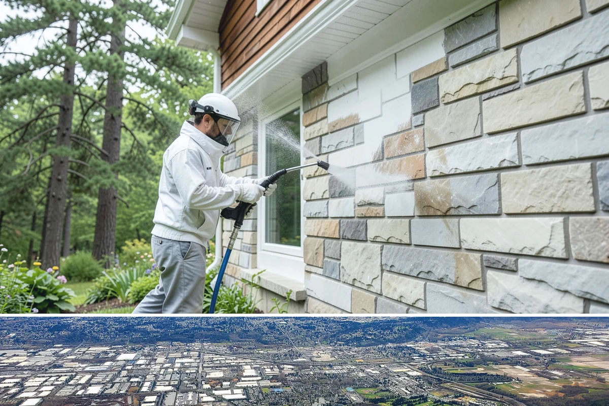 Concrete Wall Cleaning in Kent, King County, WA - Spring is a strong time to clear the algae that flourished through the wet winter, giving walls a clean start before summer.