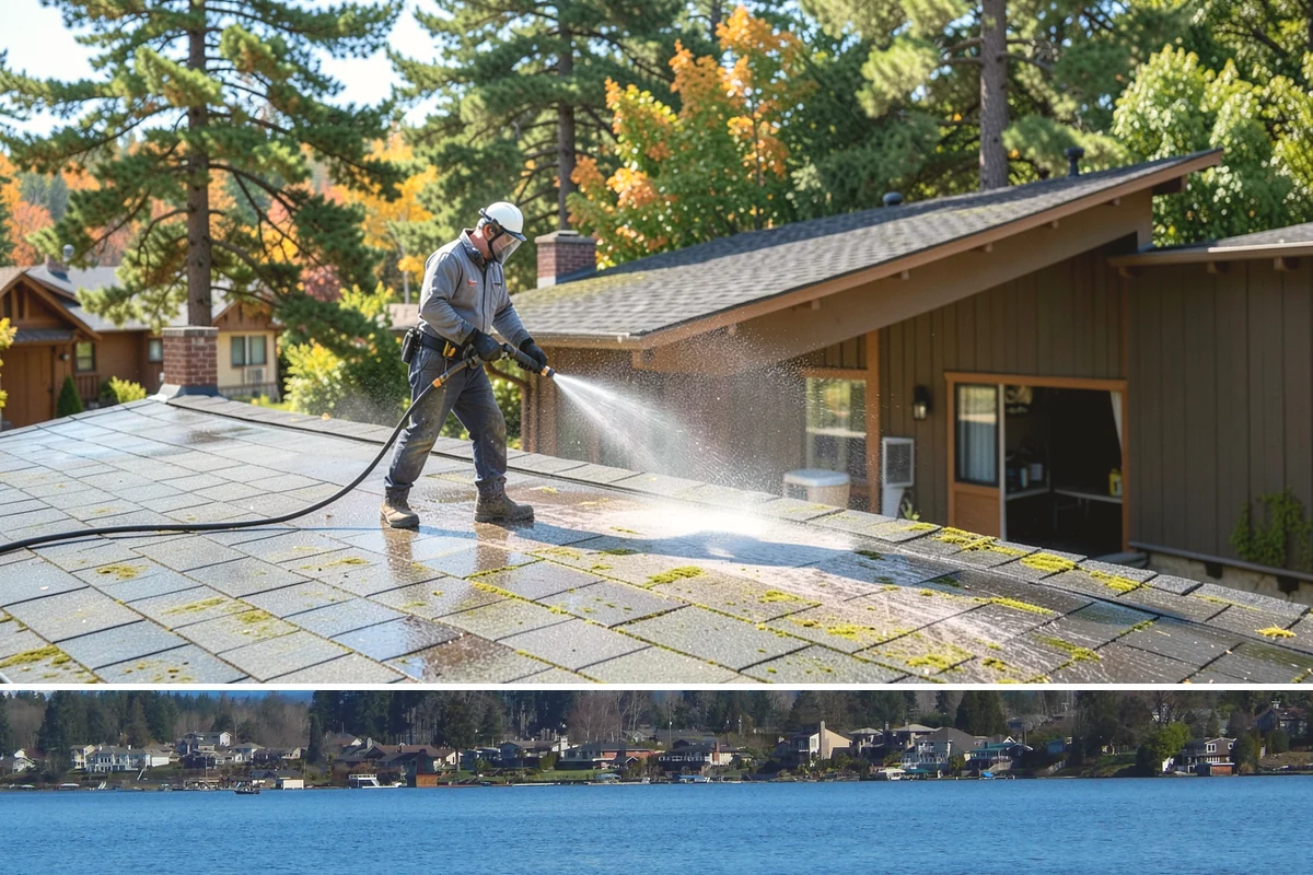 Concrete Wall Cleaning in Lake Stevens, Snohomish County, WA - Spring is a strong time to clear the algae that flourished through the wet winter, giving walls a clean start before summer.