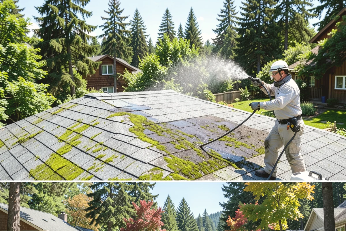 Concrete Wall Cleaning in Orting, Pierce County, WA - Spring is a strong time to clear the algae that flourished through the wet winter, giving walls a clean start before summer.
