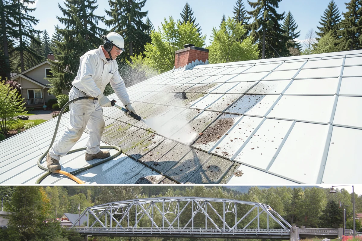 Concrete Wall Cleaning in Skykomish, King County, WA - Spring is a strong time to clear the algae that flourished through the wet winter, giving walls a clean start before summer.