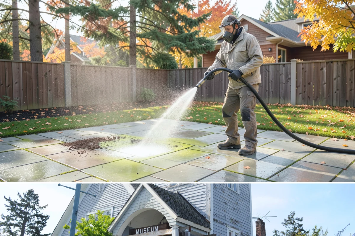Concrete Wall Cleaning in Steilacoom, Pierce County, WA - Spring is a strong time to clear the algae that flourished through the wet winter, giving walls a clean start before summer.