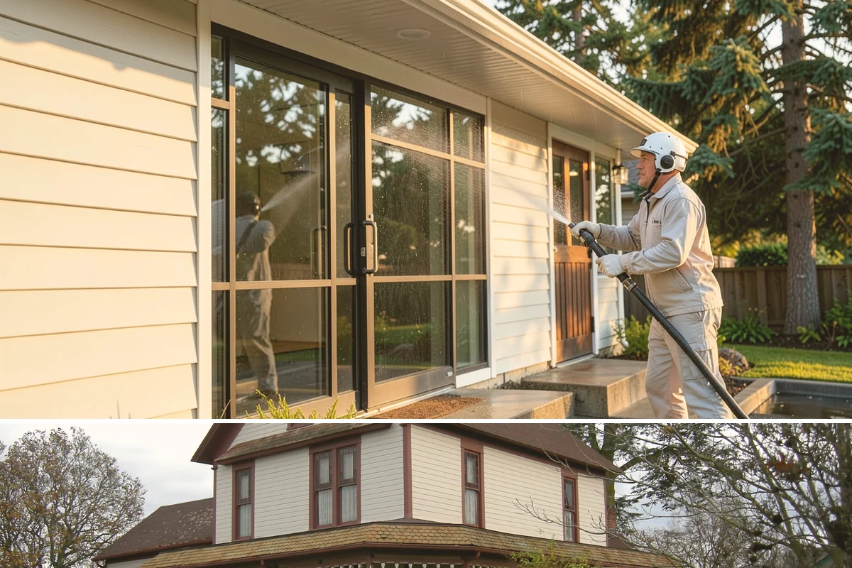 Concrete Wall Cleaning in Sumner, Pierce County, WA - Spring is a strong time to clear the algae that flourished through the wet winter, giving walls a clean start before summer.